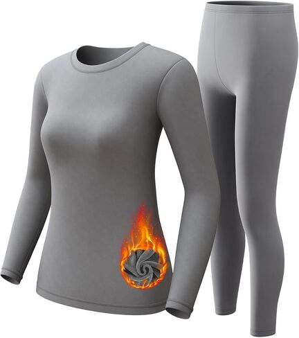 CL convallaira Women Thermal Underwear Base Layer Long Johns with Fleece Lined Set Winter Warm Top Bottom in Kuwait