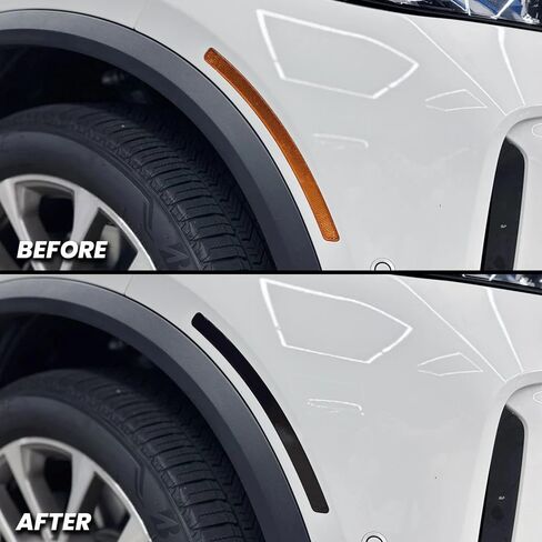 IJDMTOY EURO Black-Out Smoked Mort Marker Side Side Lens متوافق مع BMW 2014-19 F15 X5 X5M ، استبدل عاكسات العنبر OEM in Saudi Arabia