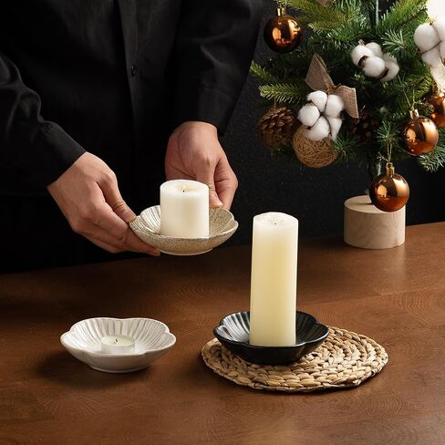 حامل شمعة سيراميك ، صينية شموع للبخور ، حامل بالو سانتو ، حامل شمعة Tealight ، Candle Stand لعرض الديكور في المنزل ، حفلات زفاف عيد الميلاد في عيد الهالوين ، حزمة واحدة (جمل) in Kuwait