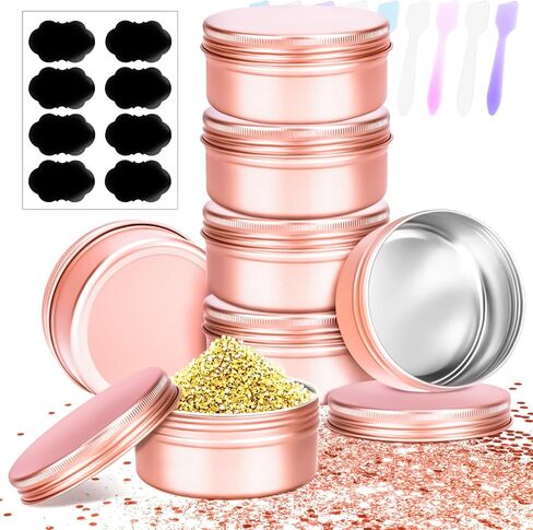 MotBach 8 Pack 4oz Tin Jars, 120ml Metal Tin cans, 4ounce Aluminum tin can jar Containers with Screw Lid for Lotion Bars, Salve, Balms, Beard Balm, Spices, Sample, Toiletries, Creams, Makeup Cosmetic in Saudi Arabia