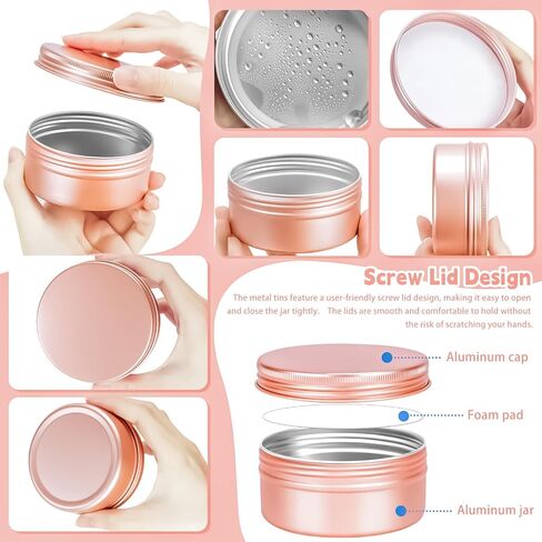 MotBach 8 Pack 4oz Tin Jars, 120ml Metal Tin cans, 4ounce Aluminum tin can jar Containers with Screw Lid for Lotion Bars, Salve, Balms, Beard Balm, Spices, Sample, Toiletries, Creams, Makeup Cosmetic in Saudi Arabia