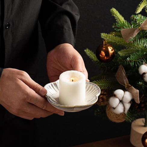 حامل شمعة سيراميك ، صينية شموع للبخور ، حامل بالو سانتو ، حامل شمعة Tealight ، Candle Stand لعرض الديكور في المنزل ، حفلات زفاف عيد الميلاد في عيد الهالوين ، حزمة واحدة (جمل) in Kuwait