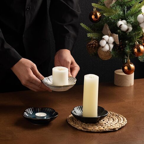 حامل شمعة سيراميك ، صينية شموع للبخور ، حامل بالو سانتو ، حامل شمعة Tealight ، Candle Stand لعرض الديكور في المنزل ، حفلات زفاف عيد الميلاد في عيد الهالوين ، حزمة واحدة (جمل) in Kuwait