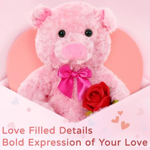 Morismos 16in Teddy Bear محشو بالحيوان مع القلب ، الدب الصغير المحشو ليوم عيد الحب ، أحبك دب من أجلها ، صديقتها ، فتاة ، صديقها ، أطفال in Kuwait