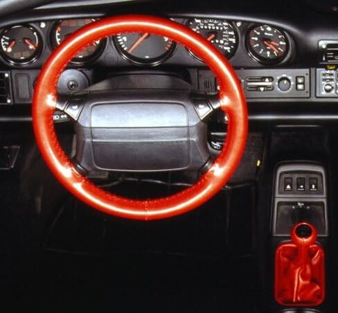 Wheelskins Original One Color non perforated style Leather Steering Wheel Cover - Color: Charcoal, Size: AX in Saudi Arabia