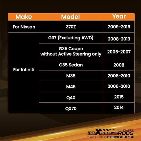 MaxPeedingrods أذرع الحدبة الخلفية لنيسان 370Z 2009-2016 ، من أجل Infiniti G35 Coupe Sedan G37 M35 M45 Q40 QX70 ، مع مسامير CAM in Saudi Arabia
