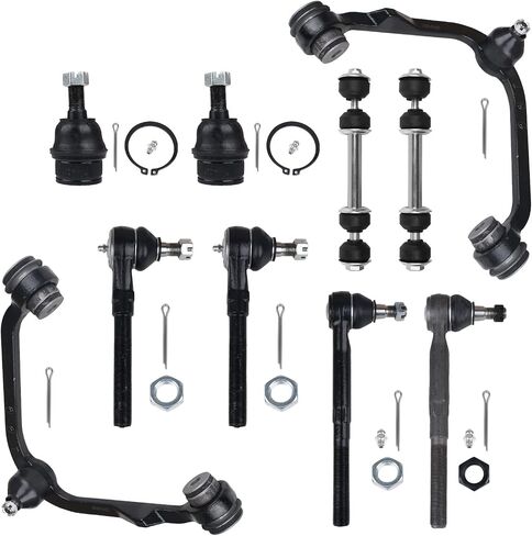 KUSATEC 10pcs 2WD Front Upper Control Arms kits Fit for 1997-2003 Ford Expedition F150 F250; Lincoln Blackwood, Navigator; RK8726+RK8728 with Ball joints Sway bars Tie Rods Suspension in Saudi Arabia