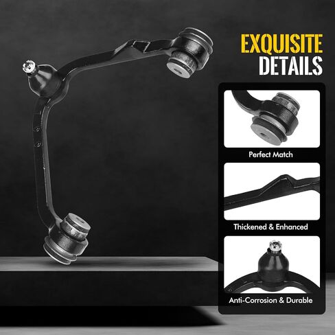 KUSATEC 10pcs 2WD Front Upper Control Arms kits Fit for 1997-2003 Ford Expedition F150 F250; Lincoln Blackwood, Navigator; RK8726+RK8728 with Ball joints Sway bars Tie Rods Suspension in Saudi Arabia