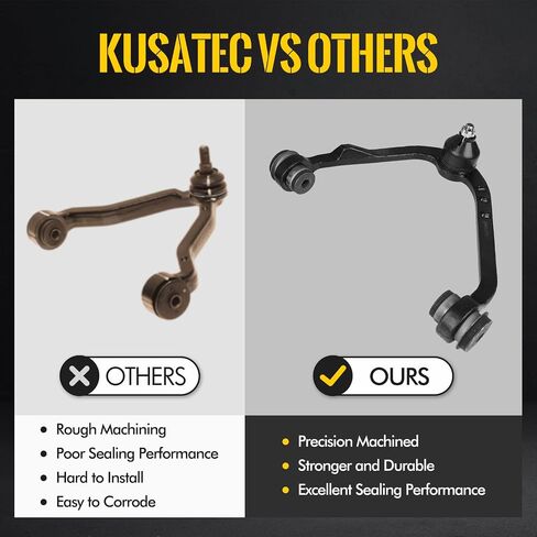 KUSATEC 10pcs 2WD Front Upper Control Arms kits Fit for 1997-2003 Ford Expedition F150 F250; Lincoln Blackwood, Navigator; RK8726+RK8728 with Ball joints Sway bars Tie Rods Suspension in Saudi Arabia