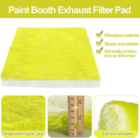 Motipuns 50 Pack Paint Booth Filter Filter Pad 20 "× 20" × 2.4 "، مرشحات كشك الرش من الألياف الزجاجية in Saudi Arabia