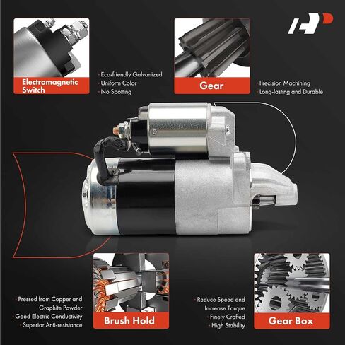 A-Premium Starter Motor متوافق مع Nissan Sentra 2000 2001 2002 L4 1.8L ، 12V 1.1KW 8-TETH في اتجاه عقارب الساعة in Saudi Arabia
