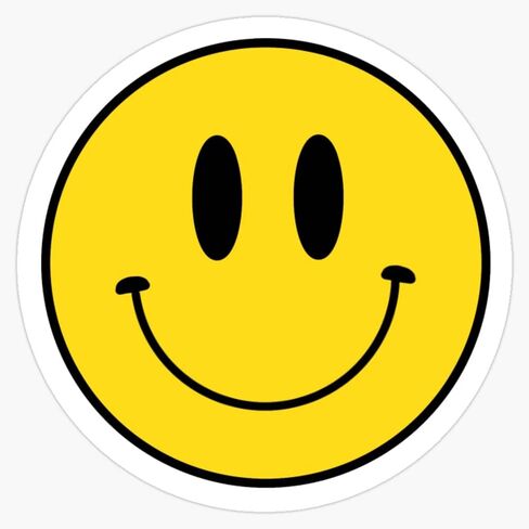 Happy Face Bumper Sticker Vinyl Decal 5" in Saudi Arabia