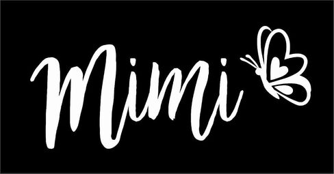 Mimi Butterfly Grandma 4"x1.75" - Die Cut Vinyl Window Decal/Sticker for Car/Truck (Pink) in Saudi Arabia