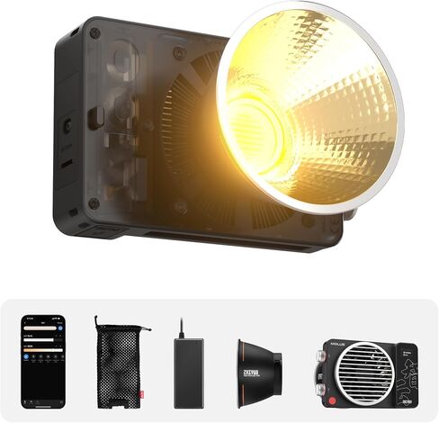 ZHIYUN MOLUS X100 Bi-Color Pro 100W Video Light [Official] V2 Upgraded Version Professional Photography Lighting Portable Continuous Output Lighting 2700K~6500K CRI≥95 TLCI≥97 for Youtuber TT Photog in Saudi Arabia