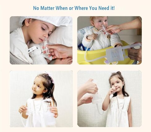 Nasal Aspirator for Baby, Baby Nose Sucker, Booger Sucker with Hand Pump and Non-Invasive Tip to Clear Clogged Passages and Boogers in Kuwait