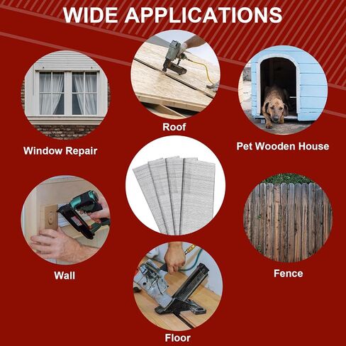 18 Gauge Brad Nails, 1000 Counts 2-inch 18 GA Brad Nails, Galvanized Nails for Nail Gun, Finishing Nail Gun Nails for Pneumatic, Electric Brad Nailer Gun in Saudi Arabia