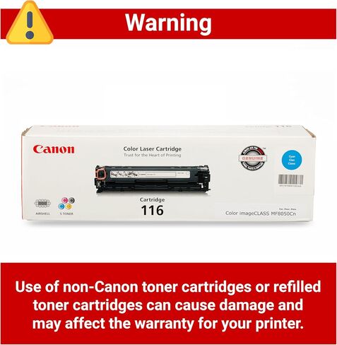 Canon Genuine Toner, Cartridge 116 Yellow (1977B001), 1 Pack, for Canon Color imageCLASS MF8050Cn, MF8080Cw Laser Printer in Saudi Arabia