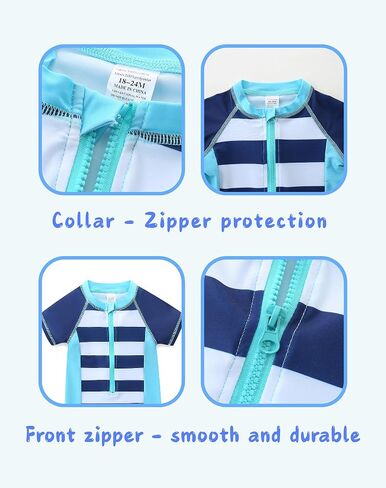 Cute Baby Boy Swimsuit Infant One Piece Bathing Suit Summer Toddler Short Sleeve Beach Swimwear in Kuwait