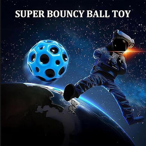 Super High Bouncing Ball - Lunar Crater Bouncing Ball, High Rebound Galaxy Theme - Kids Gifts-Easy to Grip and Catch - for Indoor and Outdoor use. Safe for Age 3+ in Kuwait