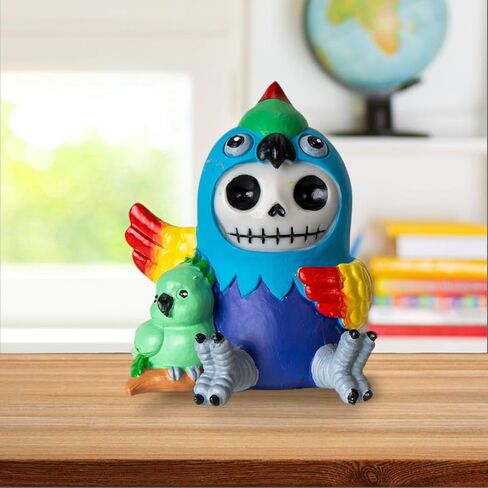 Pacific Giftware Luno Furrybones Collectible Figurine Signature Skeleton in Moon Costume with Blue Star Friend Home Decor and Unique Gift 3.03" Tall in Saudi Arabia