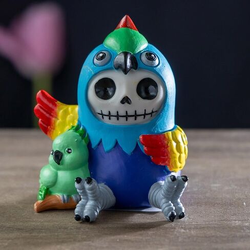 Pacific Giftware Luno Furrybones Collectible Figurine Signature Skeleton in Moon Costume with Blue Star Friend Home Decor and Unique Gift 3.03" Tall in Saudi Arabia