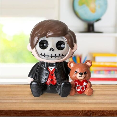 Pacific Giftware Luno Furrybones Collectible Figurine Signature Skeleton in Moon Costume with Blue Star Friend Home Decor and Unique Gift 3.03" Tall in Saudi Arabia