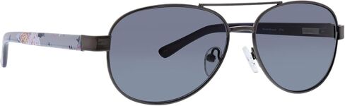 Vera Bradley Women's Avaitor Reading Sunglass Polarized Pilot Glasses, Grey, 57mm + 1.5 in Saudi Arabia