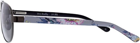 Vera Bradley Women's Avaitor Reading Sunglass Polarized Pilot Glasses, Grey, 57mm + 1.5 in Saudi Arabia