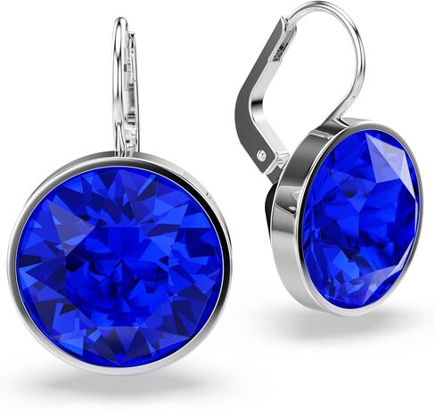 Swarovski Bella drop earrings, Round cut, Pink, Rhodium Finish in Saudi Arabia