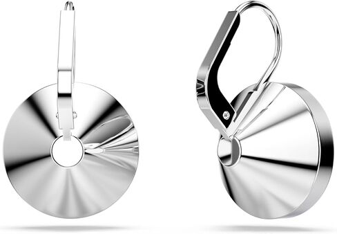 Swarovski Bella drop earrings, Round cut, Pink, Rhodium Finish in Saudi Arabia