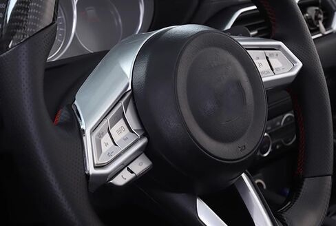 ملحقات السيارات تناسب Mazda CX-5 Cx5 2017-2023 لـ CX9 2016-2023 ABS تقليم عجلة القيادة الداخلية (ألياف الكربون) 1pc in Kuwait