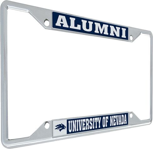 Desert Cactus University of Nevada Reno License Plate Frame UNR Wolf Pack Metal Car Tag Holder for Front or Back of Car Officially Licensed (Alumni) in Saudi Arabia