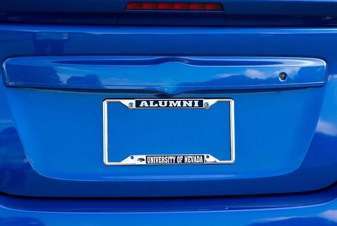 Desert Cactus University of Nevada Reno License Plate Frame UNR Wolf Pack Metal Car Tag Holder for Front or Back of Car Officially Licensed (Alumni) in Saudi Arabia