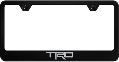 إطار لوحة الترخيص المحفور بالليزر الذهبي AU-TOYOTA TRD (أسود) in Saudi Arabia