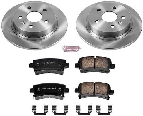 Power Stop KOE5531 Autospecialty Rear Replacement Brake Kit-OE Brake Rotors & Ceramic Brake Pads For Buick LaCrosse, Buick Regal, Chevrolet Malibu, Chevrolet Malibu Limi, Saab 9-5 [Model Specific] in Saudi Arabia