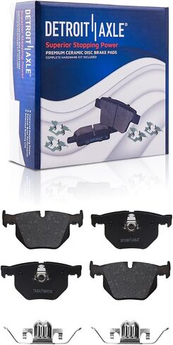 Detroit Axle - دوارات فرامل القرص الحفر 332 ملم وخلفية 320 مم ومنصات من السيراميك مع الأجهزة والسوائل والنظافة البديلة لعام 2007-2018 BMW X5 - [2011-2019 BMW X6] - 10pc in Saudi Arabia