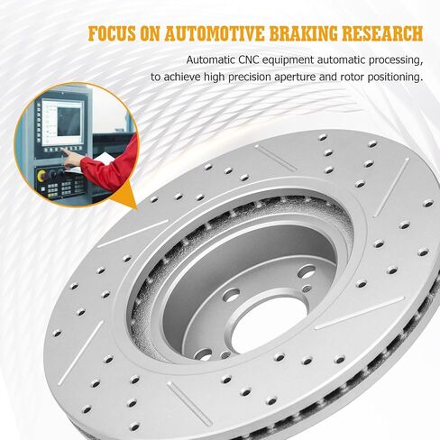 Disc Brake Kits with Pads and Rotors Front & Rear Drilled Slotted Vented Rotor for 2011 2012 2013 Subaru Forester 2011-2014 Impreza 2013-2014 Subaru Legacy Outback in Kuwait