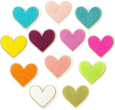 21PCS Flower Chenille Patches, Self Adhesive Flower Shaped Embroidered Applique Patch, Colorful Gold Edges Flowers Sew on Patches for Clothes Backpacks Jeans Hats Bags DIY Sewing Craft Decoration in Kuwait