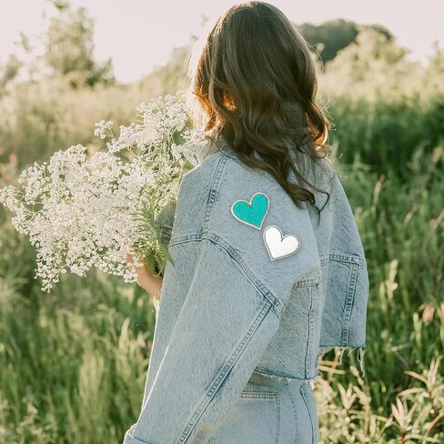 21PCS Flower Chenille Patches, Self Adhesive Flower Shaped Embroidered Applique Patch, Colorful Gold Edges Flowers Sew on Patches for Clothes Backpacks Jeans Hats Bags DIY Sewing Craft Decoration in Kuwait
