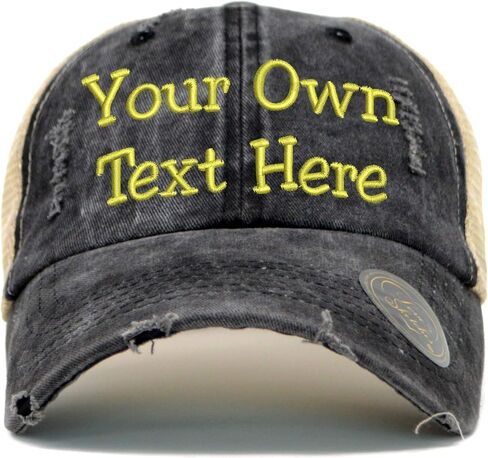 Custom Embroidered Hat Vintage Washed Distressed Trucker Baseball Cap Adjustable Men Women Low Profile Dad Cap in Saudi Arabia