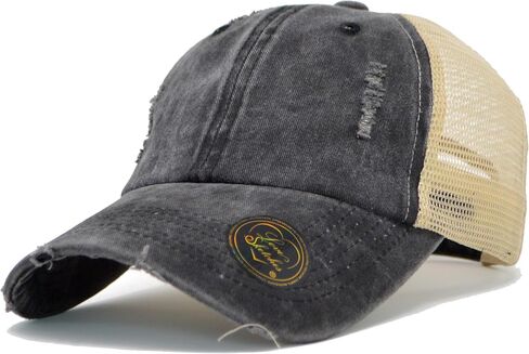 Custom Embroidered Hat Vintage Washed Distressed Trucker Baseball Cap Adjustable Men Women Low Profile Dad Cap in Saudi Arabia