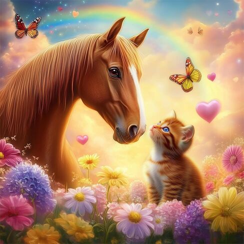 CEOVR Horse Diamond Art Kits for Adults, Animal Diamond Painting Dots 5D Full Drill DIY Gem Art for Beginner, Adult Crafts Kits Wall Decor for Home Office 12x16in in Saudi Arabia