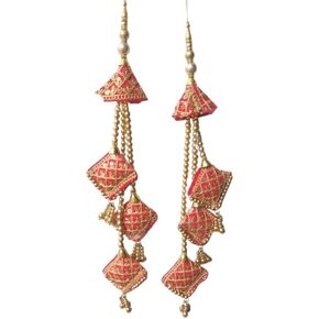 Women Latkan for Lehenga with Handmade Ethnic Decorative Hanging Sewing Tassel (RED) in Saudi Arabia