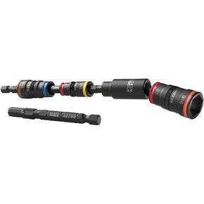 Klein Tools 32984 Impact Flip Socket Set with Swivel Adapter, 6-Piece, 25-Degree Swivel Head, SAE Hex Sizes, Nut Driving, Impact-Rated in Saudi Arabia