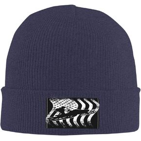 AME Flag Snowmobile Rider Beanie Hat Adult Comfy Casual Warm Knit Men Women7 Navy Blue in Saudi Arabia