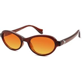 SOJOS Ocean Collection Polarized Retro Oval Small Sunglasses Womens Recycled Plastic Frame Eco-Friendly UV400, Echo in Saudi Arabia