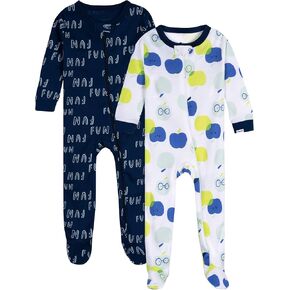 Onesies Brand Baby Boys' 2-Pack Footed Pajamas, Snack Truck, 0-3 Months in Kuwait