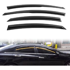 Tape on Window Visor Deflectors, Compatible with 2011-2014 Hyundai Sonata, Acrylic Smoke Tinted Mug Style Window Rain Guards, Sun Wind Side Vent Visor Set, 4 Pieces in Saudi Arabia