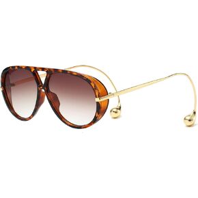 LASPOR Oversized Aviator Sunglasses for Women Vintage With Adjustable Earring Large Big Frame Ladies Shades in Kuwait