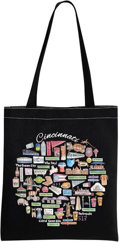 MNIGIU Cincinnati Tote Bag - Souvenir Gift and Travel Bag - Welcome Gift in Saudi Arabia